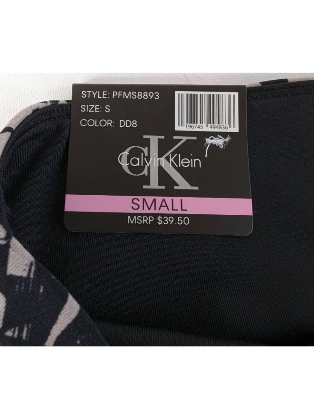 Calvin Klein Performance Logo Bike Shorts Womens S High Waist One Pocket Black - Picture 5 of 7